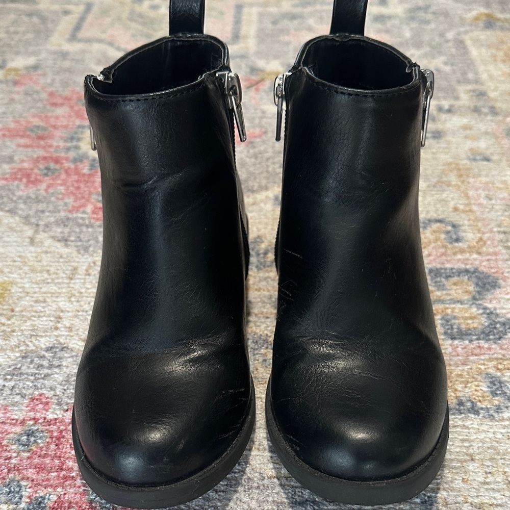 Dream Pairs Black Leather Ankle Boots